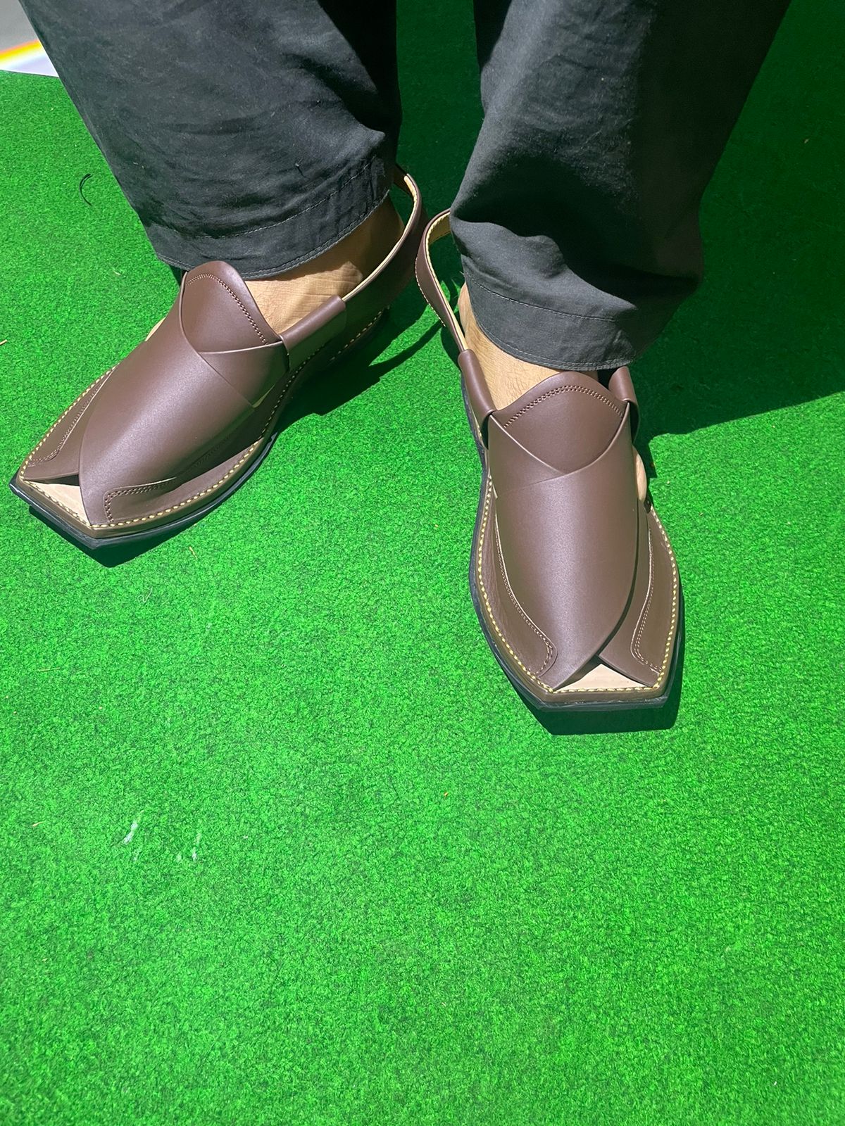 PESHAWARI ZALMI Handmade Chapal DOUBLE SHADE