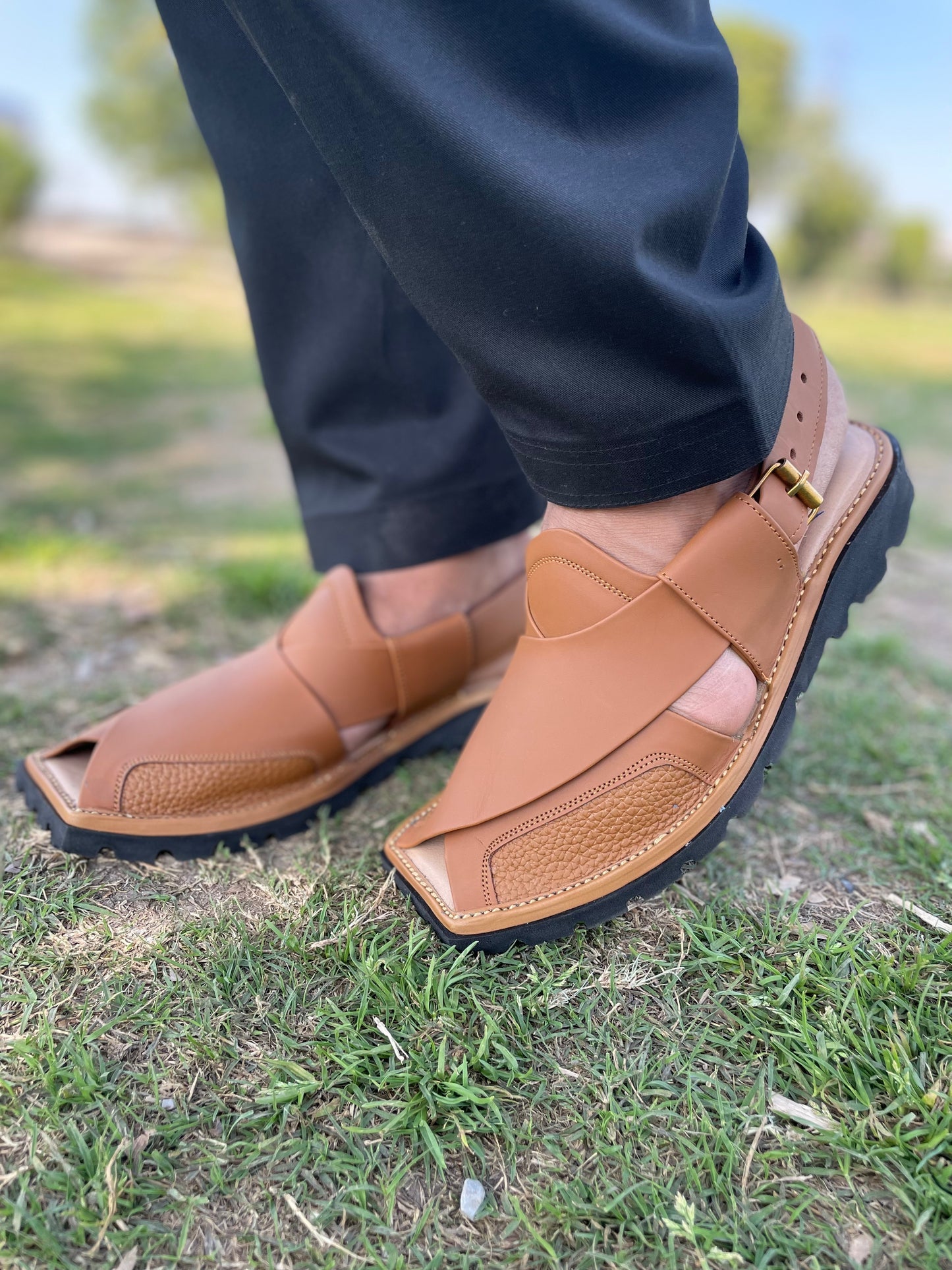 SD Sole Peshawar Zalm.i Chappal Premium Leather (MALTA)