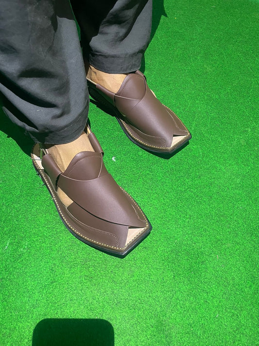 PESHAWARI ZALMI Handmade Chapal DOUBLE SHADE