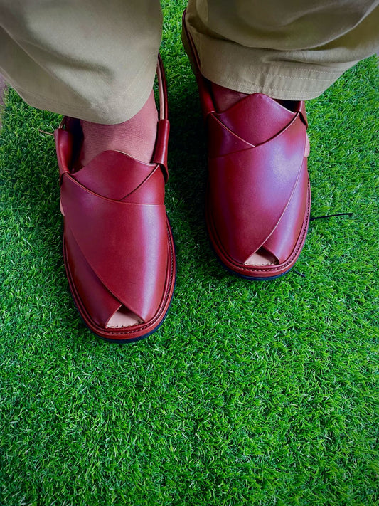 Peshawari PESHAWARI CHAPPAL  Round-Shape BROWN